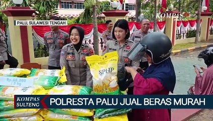 Polresta Palu Jual Beras Murah