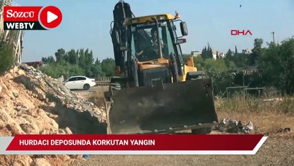 Hurdacı deposunda korkutan yangın