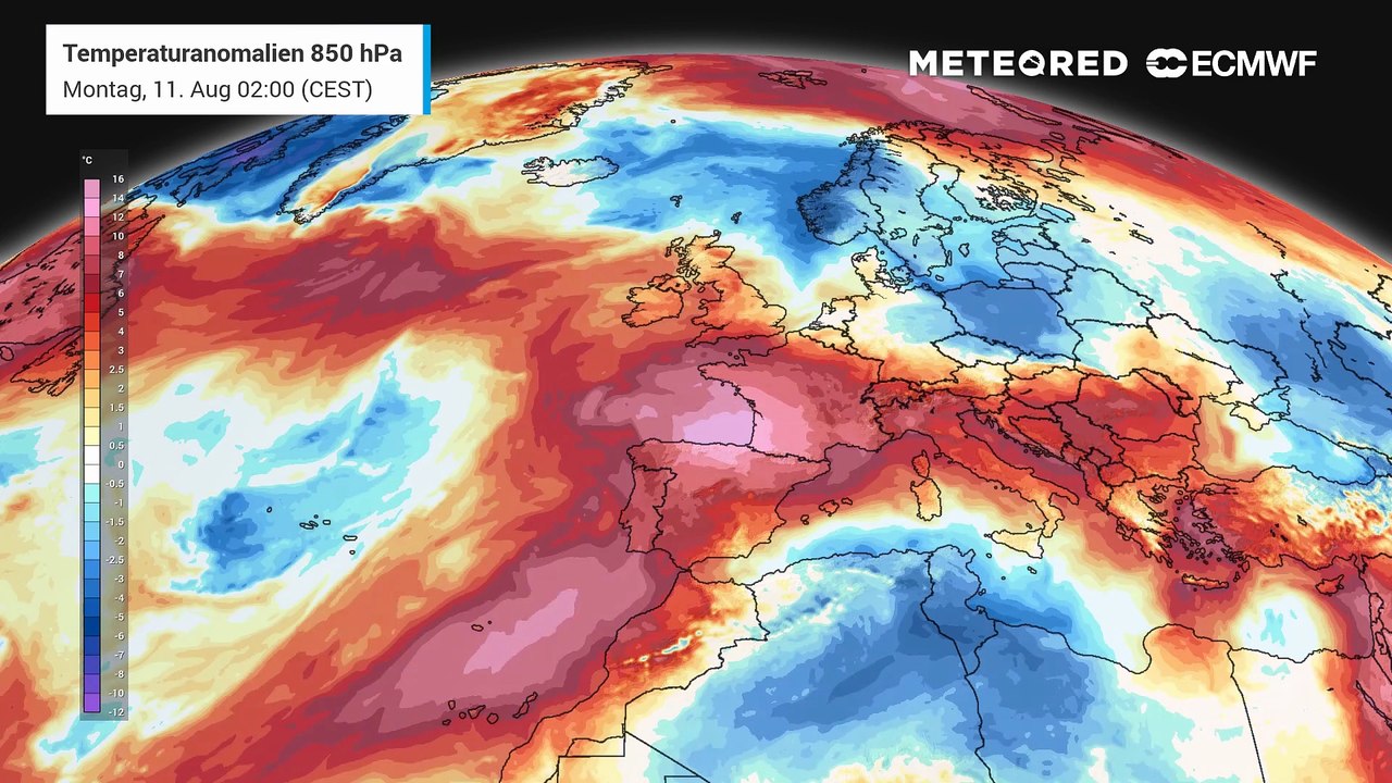 Extremhitze überrollt Mitteleuropa und Deutschland - starke Hitzebelastung