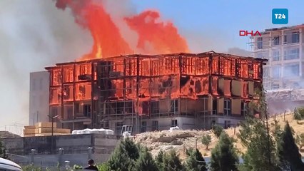 Kahramanmaraş'ta Orman Genel Müdürlüğü'ne ait binada yangın
