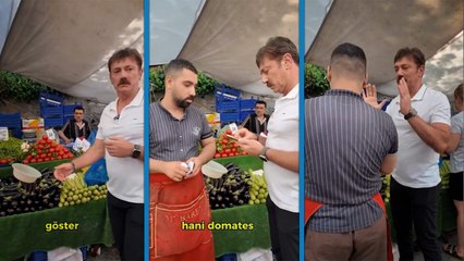 Bahçelievler pazarında domatese Belediye Başkanı müdahalesi