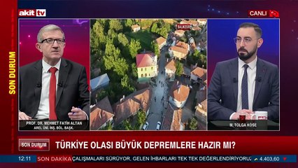 Prof. Dr. Mehmet Fatih Altan: "Türkiye olası büyük depremlere hazır mı?" 11.08.2025