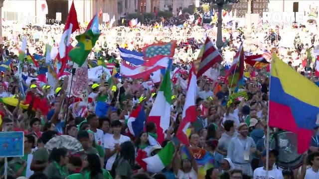 #Jubilé des jeunes : messe d'accueil place Saint-Pierre || Mardi 29 juillet 2025