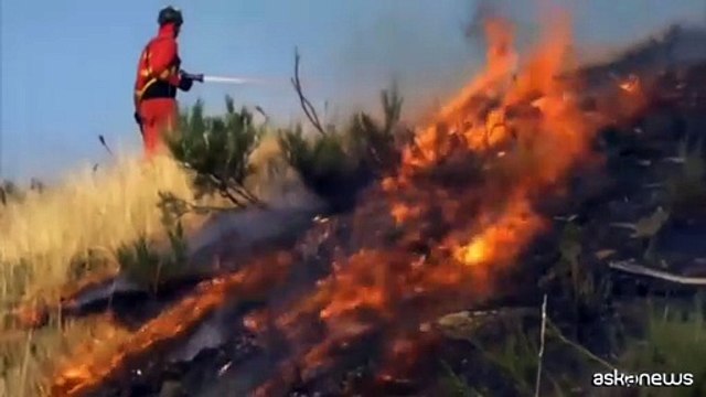 Brucia il nord-ovest della Spagna, incendi alimentati da caldo e vento