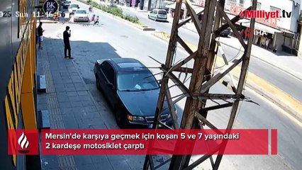 Mersin'de feci kaza! 2 kardeşe motosiklet çarptı, biri öldü