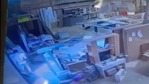 Alanya’da mobilya atölyesinin kundaklandığı anlar güvenlik kamerasında