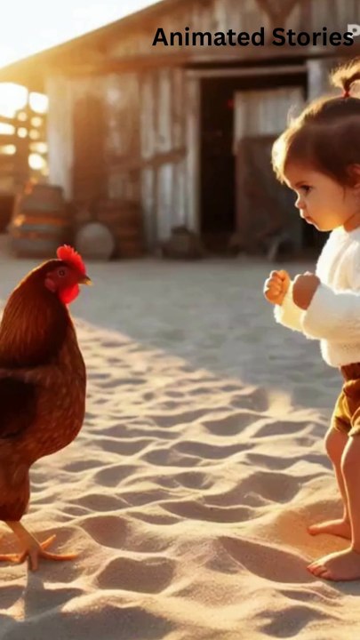 A baby vs Chicken  | kids entertainment |
