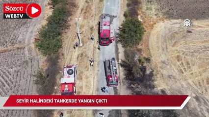 Seyir halindeki akaryakıt tankerinde yangın
