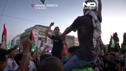 Protestos pró-Palestina realizam-se em toda a Grécia