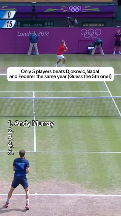 Only 5 players beats the big three the same year! (Guess the 5th one) #tennis #djokovic #federer #nadal