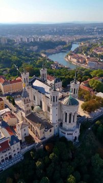Basilique Notre-Dame de Fourvière, Lyon en France.