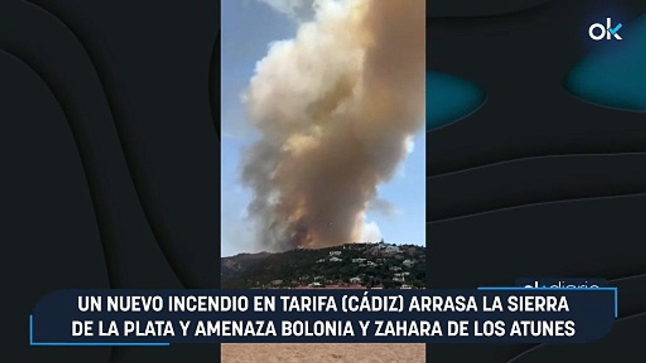Un nuevo incendio en Tarifa (Cádiz) arrasa la Sierra de la Plata y amenaza Bolonia y Zahara de los Atunes