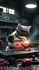 A clever little kitten built his own ironman suit #funny #catvideos #ironman #cute #shorts #kitten