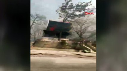 Çanakkale'de orman yangını! Alevler villaları sardı