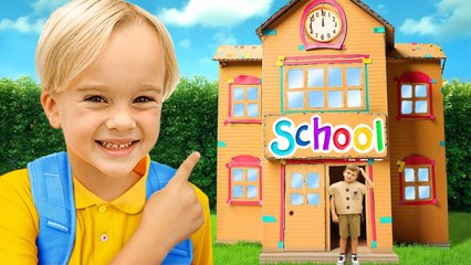 Cardboard School Adventure for kids!