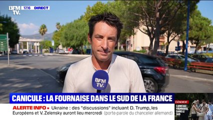 Canicule: "Je n'y arrive pas, c'est trop dur", confie Yves, habitant de Carros, à propos de la chaleur dans le sud de la France