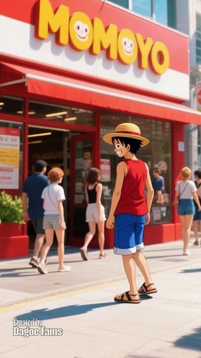 Luffy makan ice cream