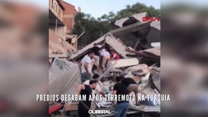 Prédios desabam após terremoto na Turquia