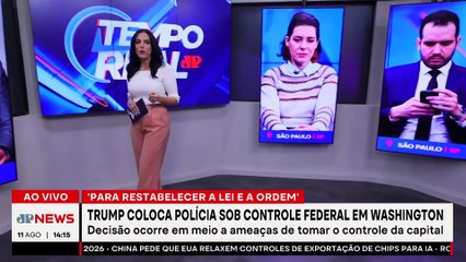 Trump coloca polícia de Washington sob comando federal | TEMPO REAL
