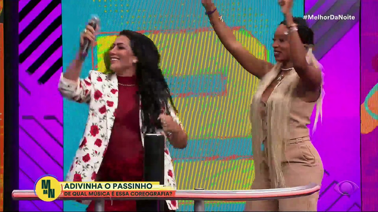 Ellen e Lumena vencem o desafio adivinha o passinho | Melhor da Noite