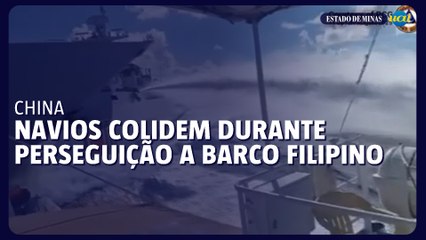Navios chineses colidem durante perseguição a barco filipino