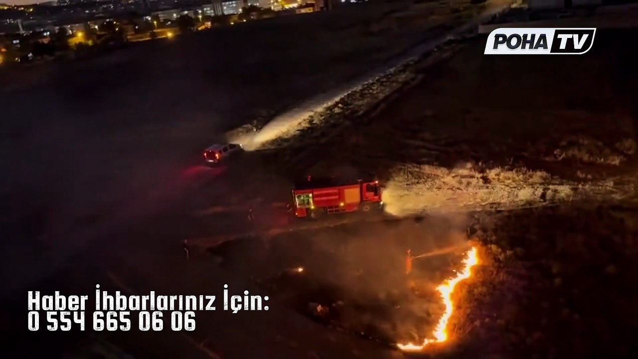 Polatlı’da otluk alanda çıkan yangın büyümeden söndürüldü