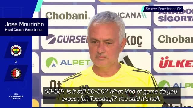 Mourinho clarifies comments about making it 'hell' for Feyenoord
