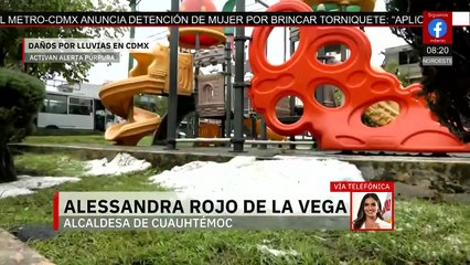 Alcaldía Cuauhtémoc activa alerta púrpura por afectaciones tras intensas lluvias