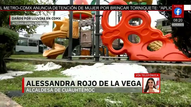 Alcaldía Cuauhtémoc activa alerta púrpura por afectaciones tras intensas lluvias