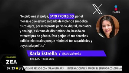 “Dato Protegido”: Karla Estrella concluye 30 días de disculpas