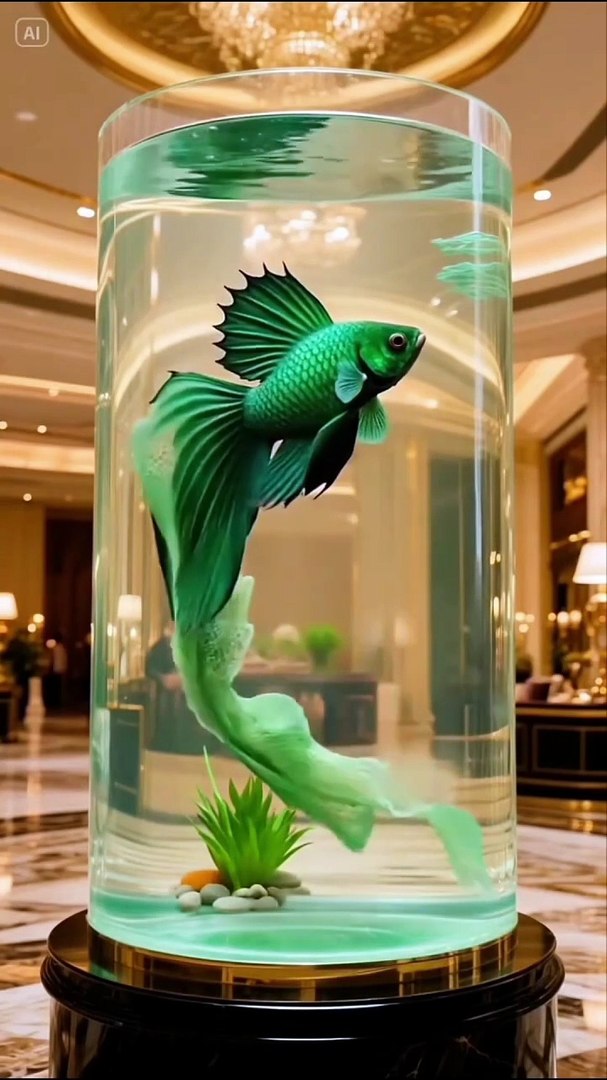 ⁣Ai animation viral pink ai fishs 🐟 💕
