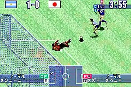 Jikkyou World Soccer Pocket (GBA) CPU VS CPU Mode