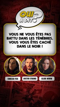 DEVINE QUI A DIT... Vous ne vous êtes pas battu dans les ténèbres, vous vous êtes caché dans le noir !