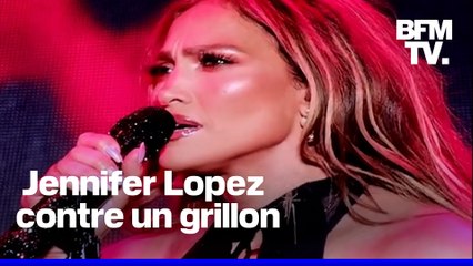Un grillon monte sur le corps de Jennifer Lopez pendant son concert au Kazakhstan