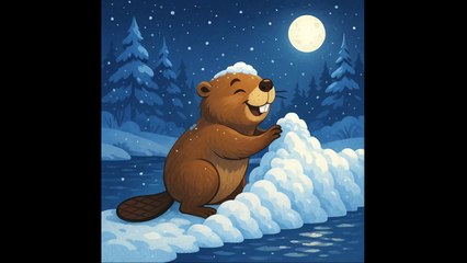 The Beaver Builds His Snowy Dam with Pride | Winter Song for Kids - North Dakota Fairytales
