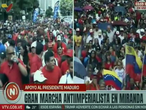 Venezolanos reafirman su apoyo al presidente Nicolás Maduro ante la injerencia de los EE.UU.