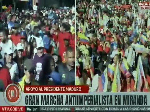 Juventud venezolana sale a las calles en respaldo al presidente Nicolás Maduro
