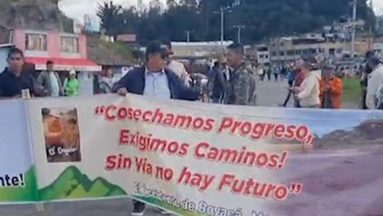Protestas paralizan nuevamente las vías por promesas incumplidas en la Transversal de Boyacá