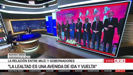 El gobernador salteño Sáenz con Eduardo Feinmann