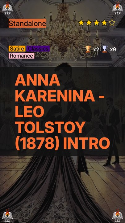 Anna Karenina - Leo Tolstoy (1878) Intro