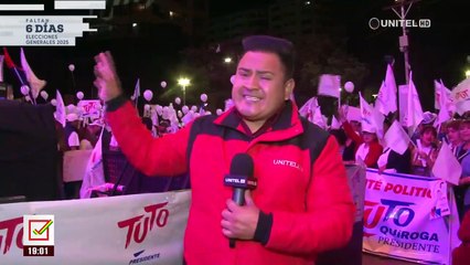 La Alianza Libre, de Tuto Quiroga, cierra campaña en Cochabamba