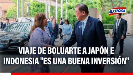 Viaje de Dina Boluarte a Japón e Indonesia "es una buena inversión", señala excanciller