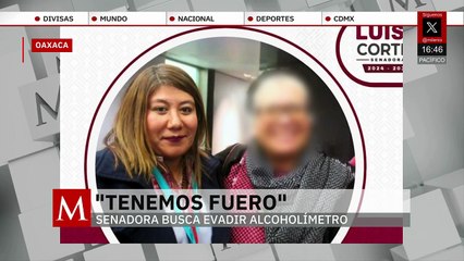 Captan a senadora suplente de Morena 'charoleando' en alcoholímetro en Oaxaca