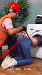 Washer Sock Fail 😂 She Got Stuck