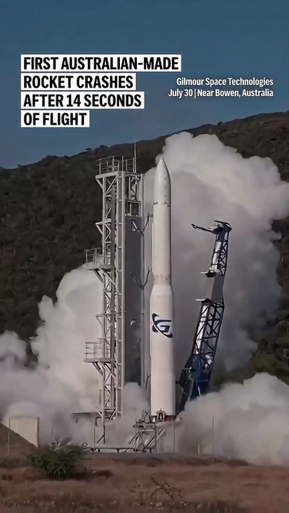 First Australian-made rocket crashes after 14 seconds of flight