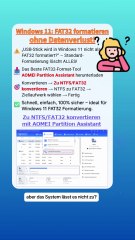 💥 Windows 11: FAT32 formatieren ohne Datenverlust!