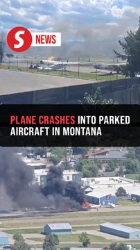 Small planes collide in Montana engulfing runway in flames
