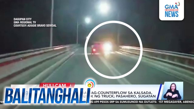 Driver ng tricycle na nag-counterflow sa kalsada, patay matapos masalpok ng truck; pasahero, sugatan | Balitanghali