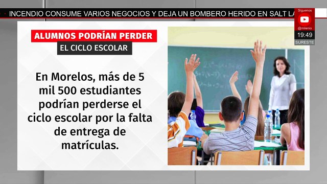 Miles de estudiantes en Morelos podrían perder el año escolar