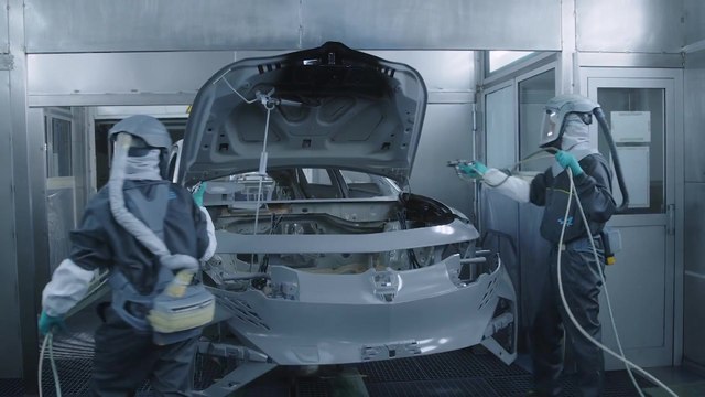 Alpine A390 production at the Alpine Dieppe plant Jean Rédélé - Painting